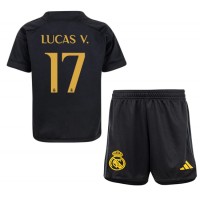 Real Madrid Lucas Vazquez #17 Kolmas Peliasu Lasten 2023-24 Lyhythihainen (+ Lyhyet housut)
